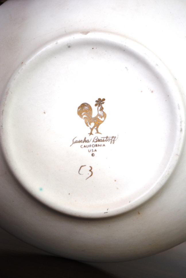 VIntage Sascha Brastoff Metalic Glazed Trinket Bowl - Micai